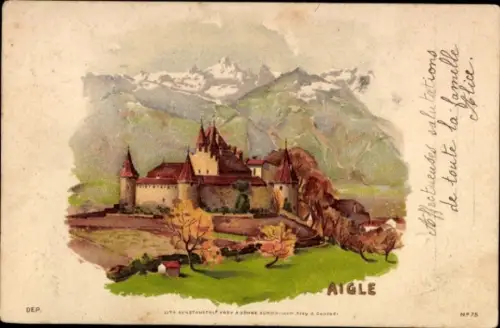 Litho Aigle Kanton Waadt, Schloss