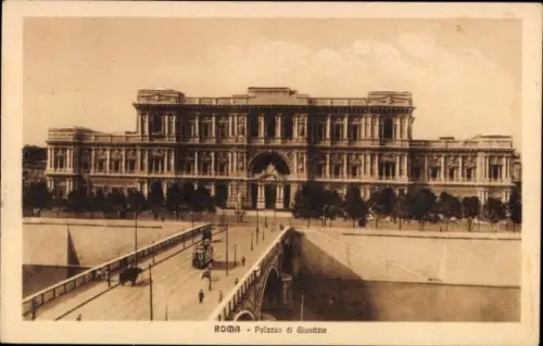 Ak Roma Rom Lazio, Palazzo di Giustizia, Brücke