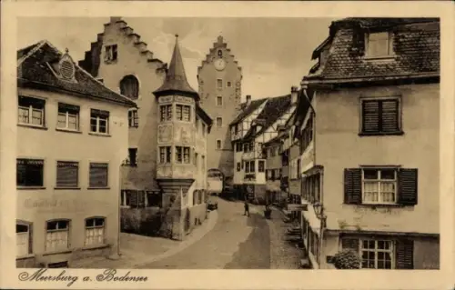 Ak Meersburg im Bodenseekreis Baden Württemberg, Straßenpartie