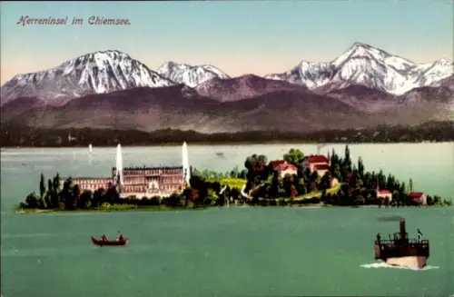 Ak Herrenchiemsee Herreninsel Chiemsee Oberbayern, Gesamtansicht