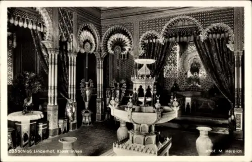 Ak Linderhof Ettal Oberbayern, Schloss Linderhof, Kiosk