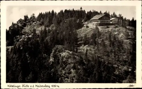 Ak Hohenwart in Oberbayern, Kötzinger Hütte auf dem Kaitersberg
