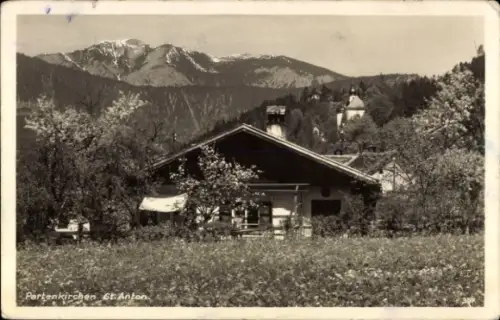 Ak Partenkirchen in Oberbayern, St. Anton, Gesamtansicht