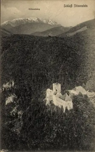 Ak Stixenstein Ternitz in Niederösterreich, Schloss, Schneeberg