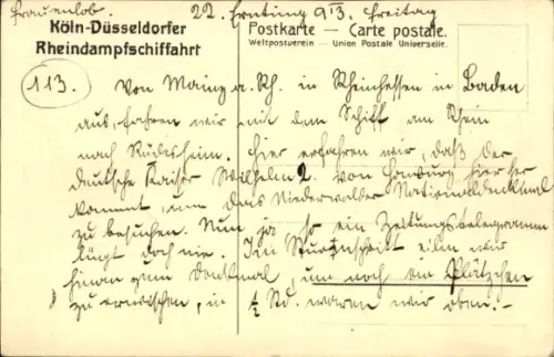 Ak Köln Düsseldorfer Rheindampfschifffahrt, Rheindampfer