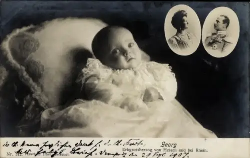 Ak Erbgroßherzog Georg von Hessen und bei Rhein, Kinderportrait