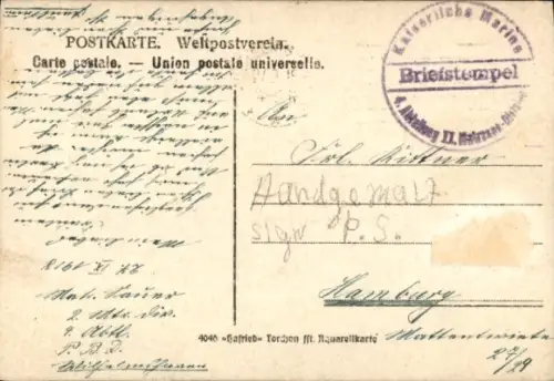 Handgemalt Ak Tanzpaar