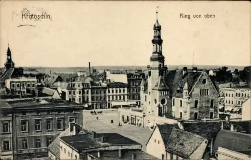 Ak Krotoszyn Krotoschin Posen, Ring von oben gesehen
