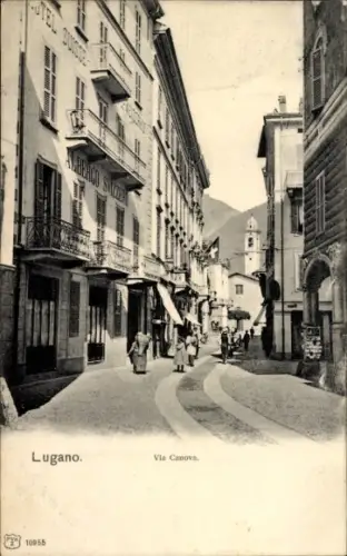 Ak Lugano Kanton Tessin Schweiz, Via Canova