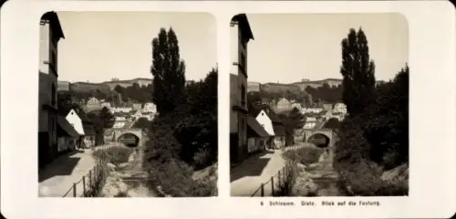 Stereo Foto Kłodzko Glatz Schlesien, Festung