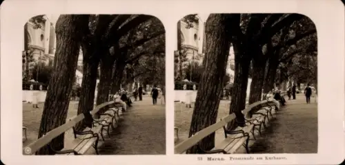 Stereo Foto Meran Merano Südtirol, Promenade, Kurhaus