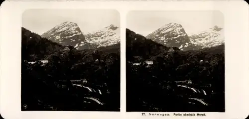 Stereo Foto Norwegen, Merok, Gesamtansicht