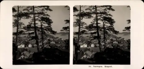 Stereo Foto Kragerø Norwegen, Gesamtansicht