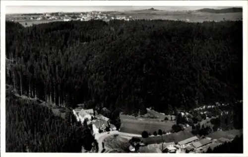 Ak Steinasäge Bonndorf im Schwarzwald, Landschaft mit Wäldern, Gasthaus, Pension Steinasäge, Schw