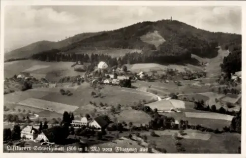 Ak Schweigmatt Raitbach Schopfheim in Baden, Luftaufnahme, Landschaft,  Flugzeugperspektive