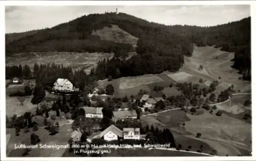 Ak Schweigmatt Raitbach Schopfheim in Baden, Luftkurort  Schwarzwald, Flugaufnahme, 800 m ü. M.