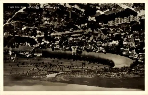 Ak Bad Säckingen am Hochrhein, Säckingen am Rhein, Luftaufnahme, Fluss, Stadtansicht, 1941