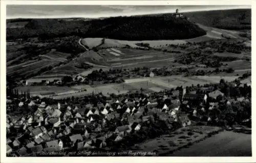 Ak Oberstenfeld in Württemberg, Luftaufnahme von  Schloss Lichtenberg, ländliche Umgebung