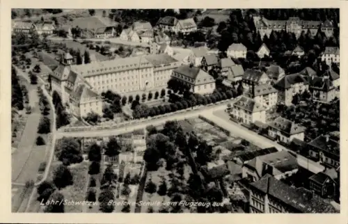 Ak Lahr im Schwarzwald Baden, Fliegeraufnahme, Boelcke Schule