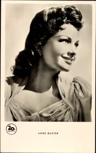 Ak Schauspielerin Anne Baxter, Portrait