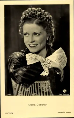 Ak Opernsängerin Maria Cebotari, Portrait, Starke Herzen