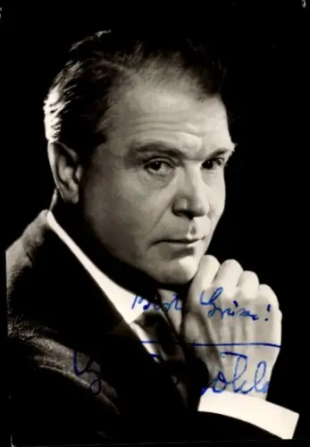 Foto Schauspieler Gustav Fröhlich, Portrait, Autogramm