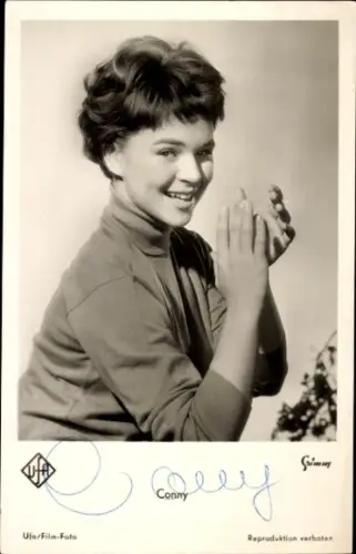 Ak Schauspielerin Conny Froboess, Portrait, Autogramm