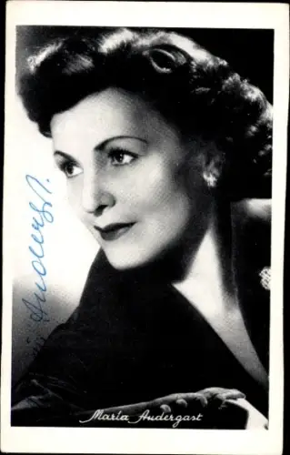 Ak Schauspielerin Maria Andergast, Portrait, Autogramm