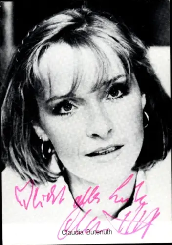 Ak Schauspielerin Claudia Butenuth, Portrait, Autogramm