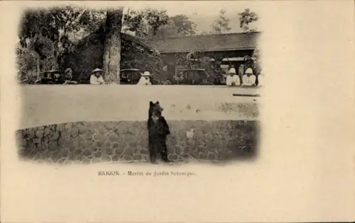Ak Saigon Cochinchine Vietnam, Martin du Jardin botanique