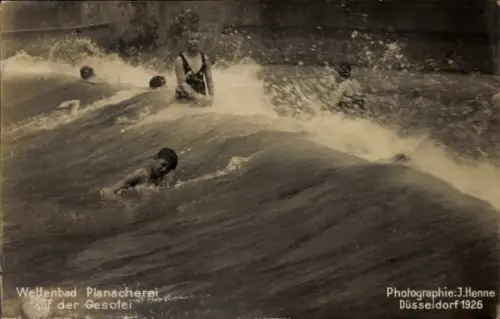 Ak Düsseldorf am Rhein, Wellenbad Planscherei