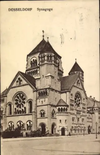 Judaika Ak Düsseldorf am Rhein, Synagoge