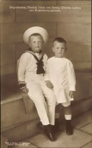 Foto Ak Erbgroßherzog Friedrich Franz, Herzog Christian Ludwig von Mecklenburg Schwerin