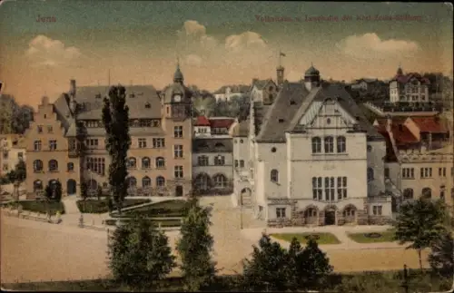 Ak Jena in Thüringen, Volkshaus, Lesehalle, Stiftung