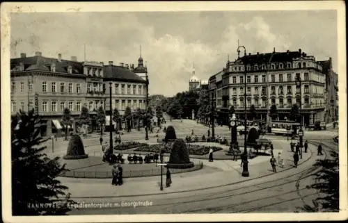 Ak Hannover in Niedersachsen, Aegidientorplatz, Georgstraße, Straßenbahn