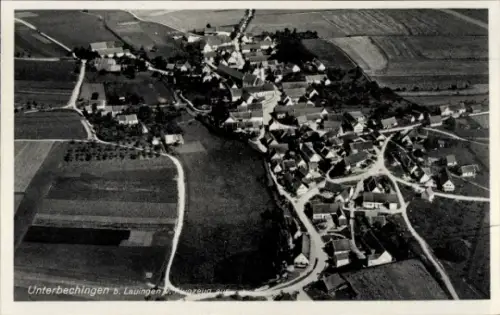 Ak Unterbechingen Lauingen an der Donau Schwäbische Alb, Fliegeraufnahme