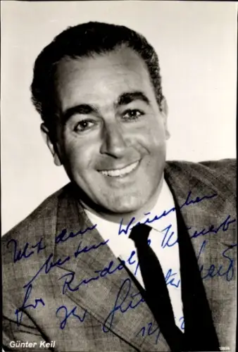 Ak Schauspieler, Conferencier Günter Keil, Portrait, Autogramm