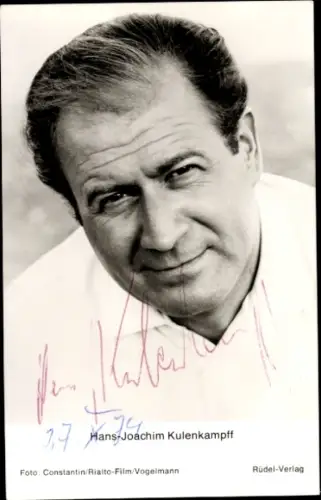 Ak Moderator und Schauspieler Hans Joachim Kulenkampff, Portrait, Autogramm