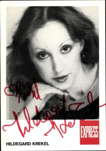 Ak Schauspielerin Hildegard Krekel, Portrait, Autogramm, Express