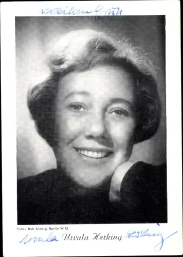 Ak Schauspielerin Ursula Herking, Portrait, Autogramm