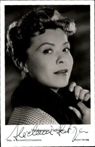 Ak Schauspielerin Heidemarie Hatheyer, Portrait, Film Und führe mich nicht in Versuchung