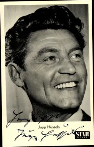 Autogrammkarte Schauspieler Jupp Hussels, Portrait, Autogramm