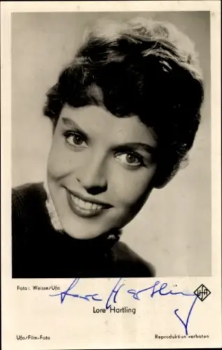 Ak Schauspielerin Lore Hartling in Ist Mama nicht fabelhaft, Portrait, Autogramm