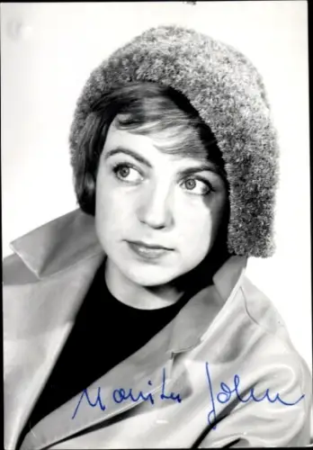 Autogrammkarte Schauspielerin Monika John, Portrait, Autogramm