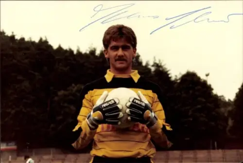 Foto Fußballer Klaus Scherer, Hamburger SV, Autogramm, Portrait