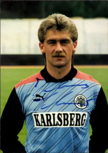 Autogrammkarte Fußballer Klaus Scherer, FC Homburg, Autogramm