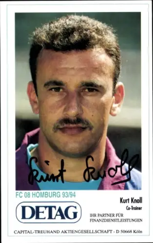 Autogrammkarte Co Trainer Kurt Knoll, FC Homburg, Autogramm