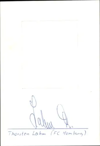 Autogramm Fußballer Thorsten Lahm, FC Homburg, Autogramm