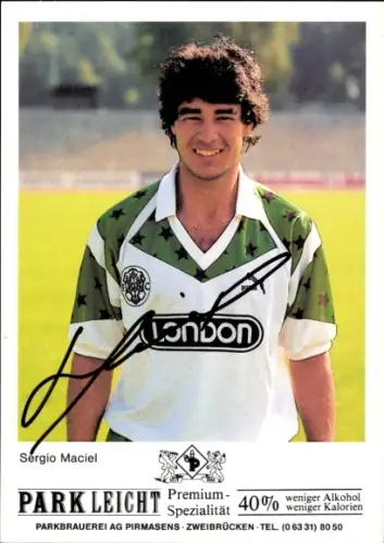 Autogrammkarte Fußballer Sergio Maciel, FC Homburg, Autogramm