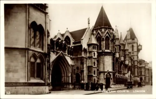 Ak Westminster London City, Gerichtshöfe,  Schwarz-Weiß-Foto, Nummer 55